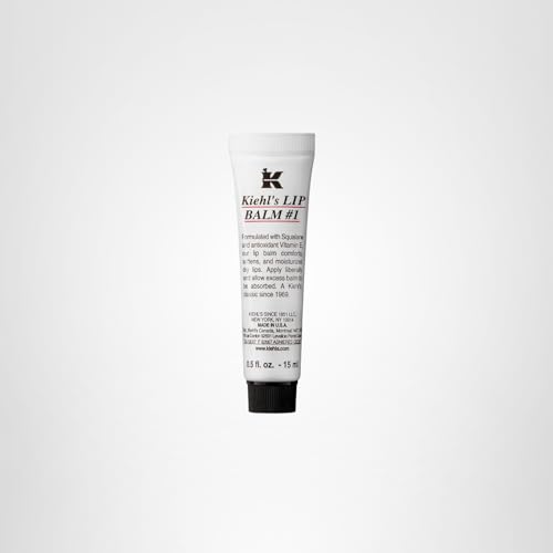 Kiehl's Lip Balm #1, Moisturizing Clear Lip Treatment for Dry Lips, Hydrating & Soothing, with Squalane, Aloe Vera & Vitamin E, Paraben-free, Fragrance-free, Unscented - 0.5 fl oz